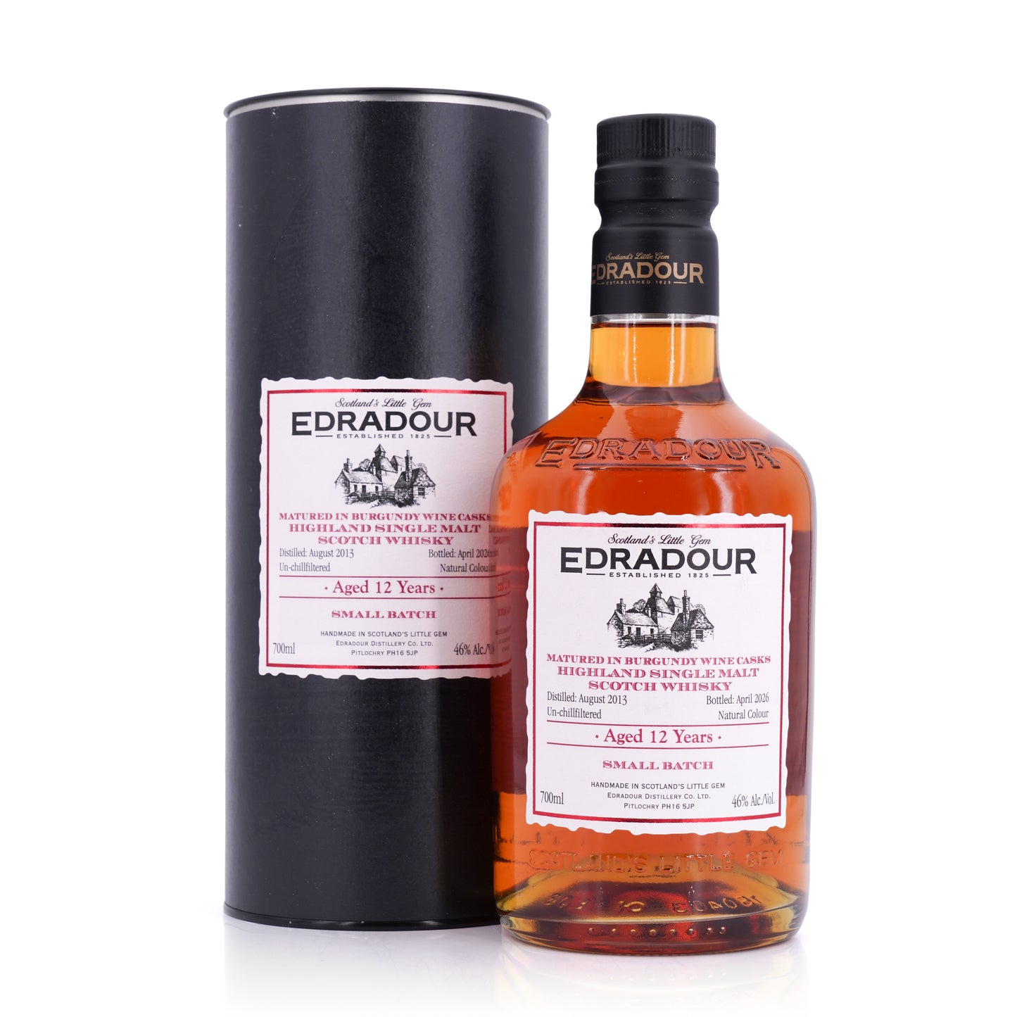 Edradour 12 Years Old 2013/2026 Burgundy Small Batch 46% 700ml