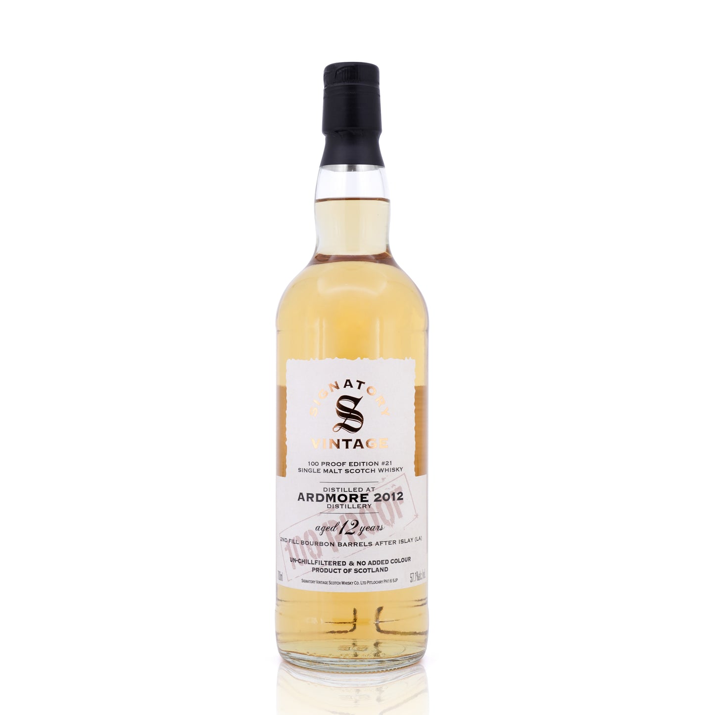 Ardmore 12 Year Old 2012/2024 Signatory Vintage 100 Proof #21 57.1% 700ml