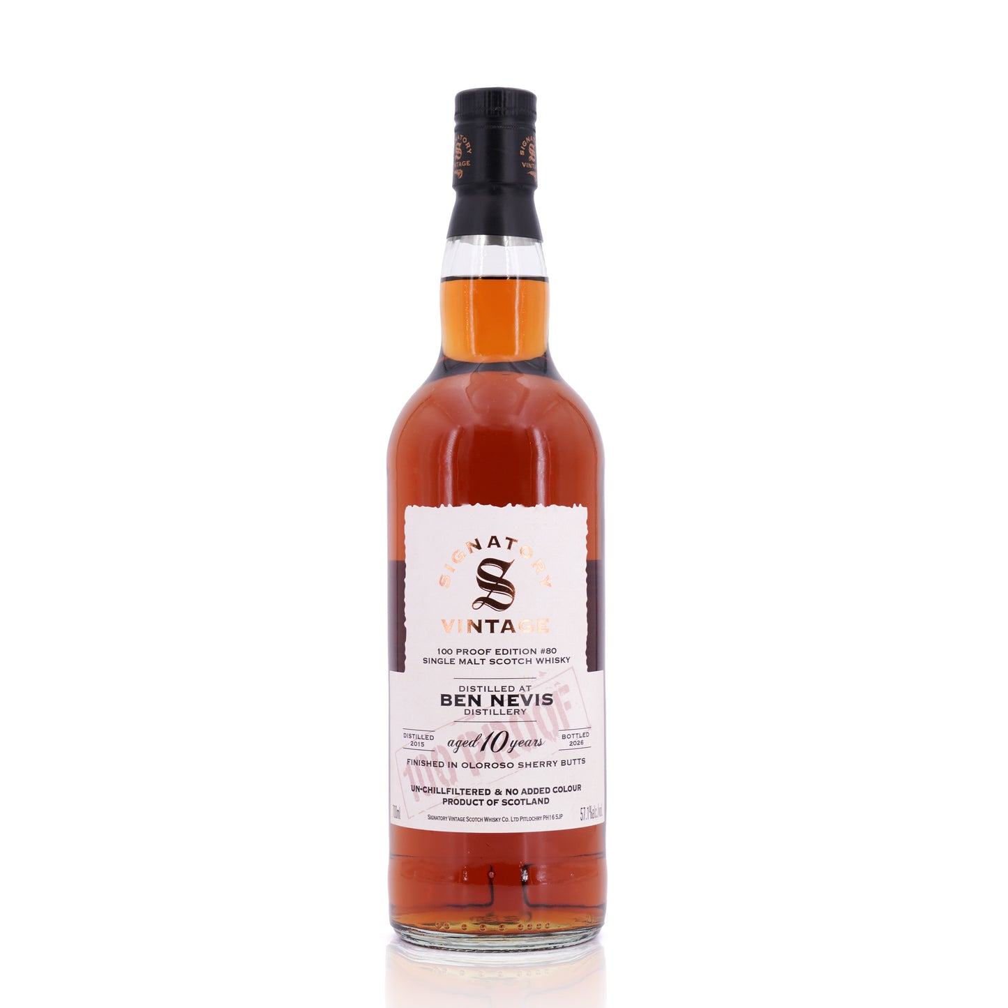 Ben Nevis 10 Years Old 2015/2026 100 Proof #80 Signatory Vintage 57.1% 700ml