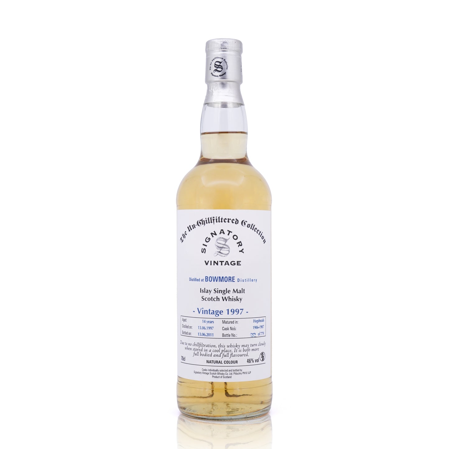 Bowmore 14 Years Old 1997/2011 Cask No.1906+1907 Signatory Vintage 46% 700ml