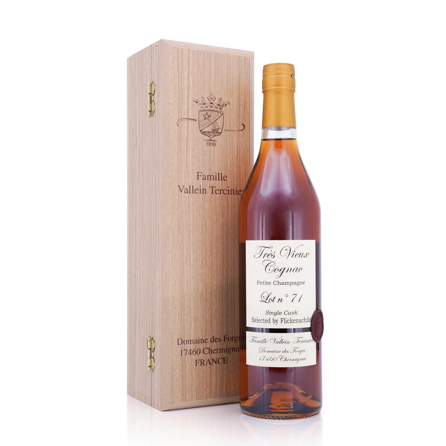 Cognac Vallein Tercinier Lot 71 Petite Champagne for Flickenschild 2024 54.1% 700ml (WF91)