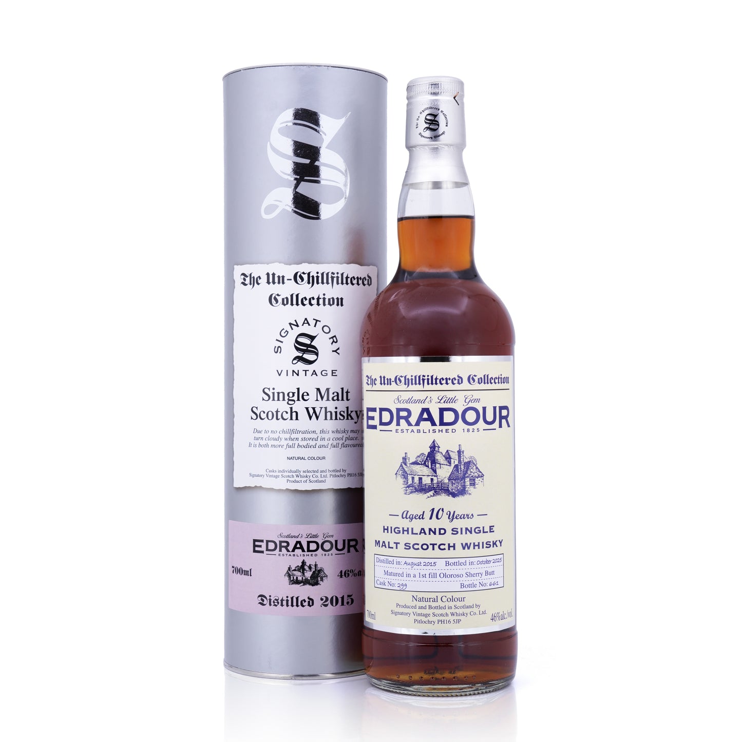 Edradour 10 Years Old 2015/2025 Signatory Vintage Cask #299 46% 700ml
