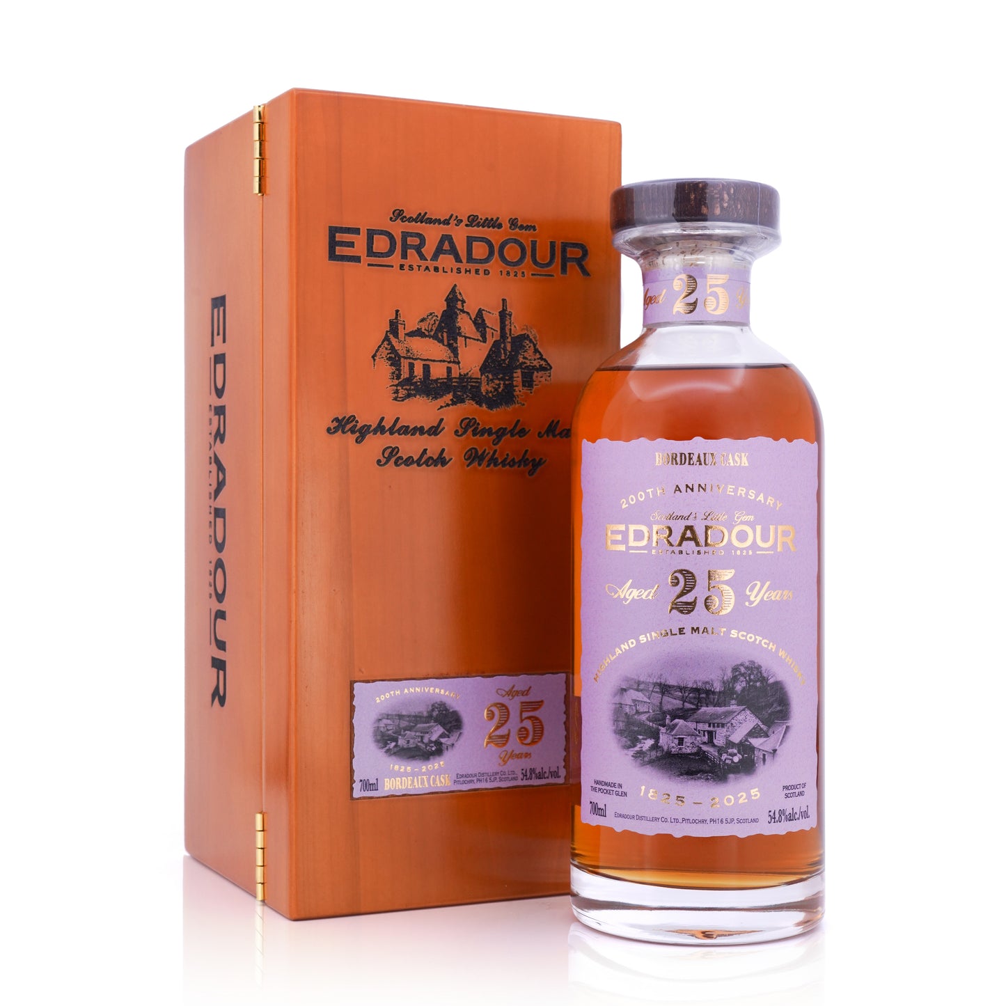 Edradour 25 Years Old 1999/2025 Bordeaux Cask #811 54.8% 700ml