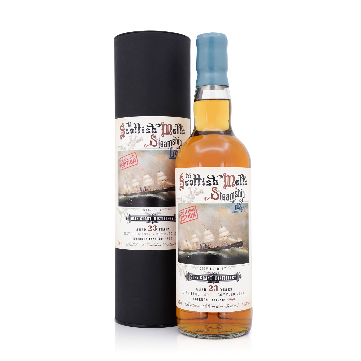 Glen Grant 23 Years Old 1997/2020 Bourbon Cask #4960 JW Steamship Line 49.4% 700ml