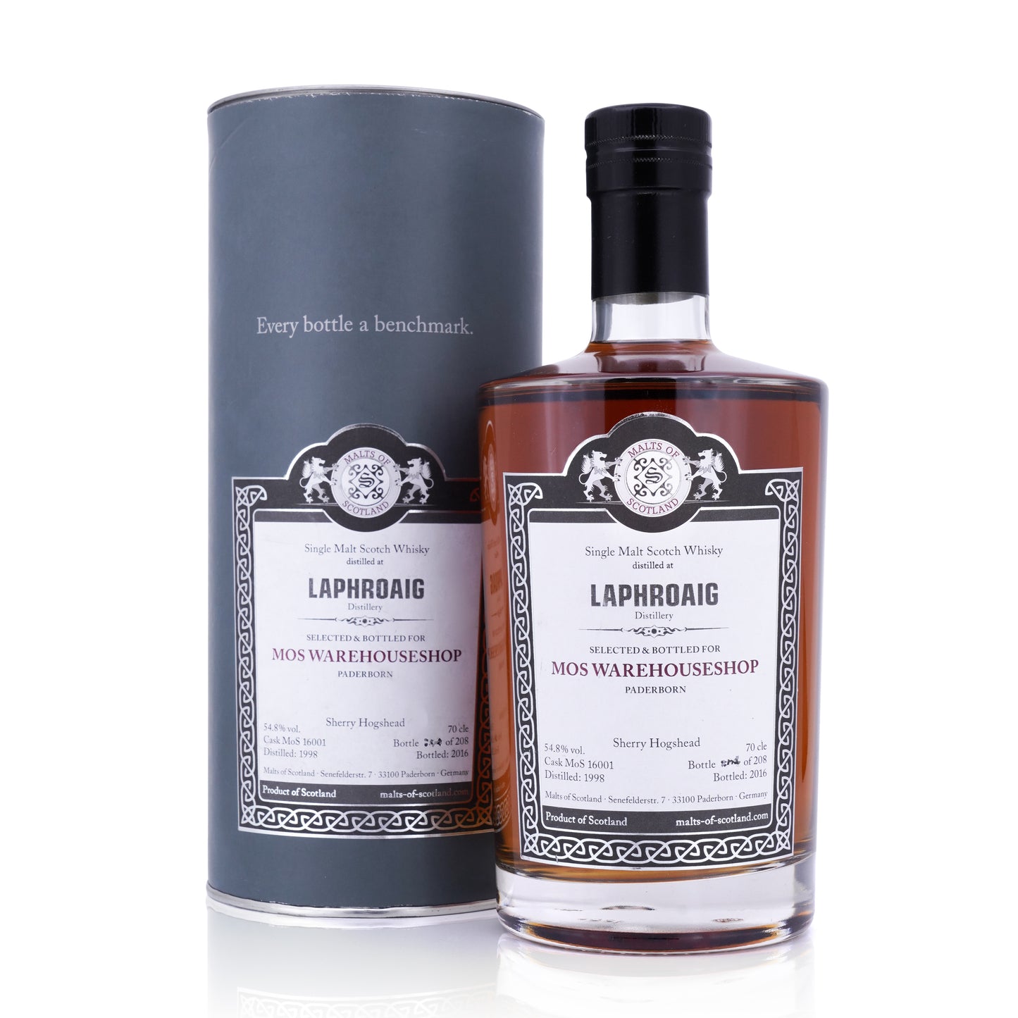 Laphroaig 1998/2016 Sherry Hogshead Malts of Scotland #MoS16001 54.8% 700ml