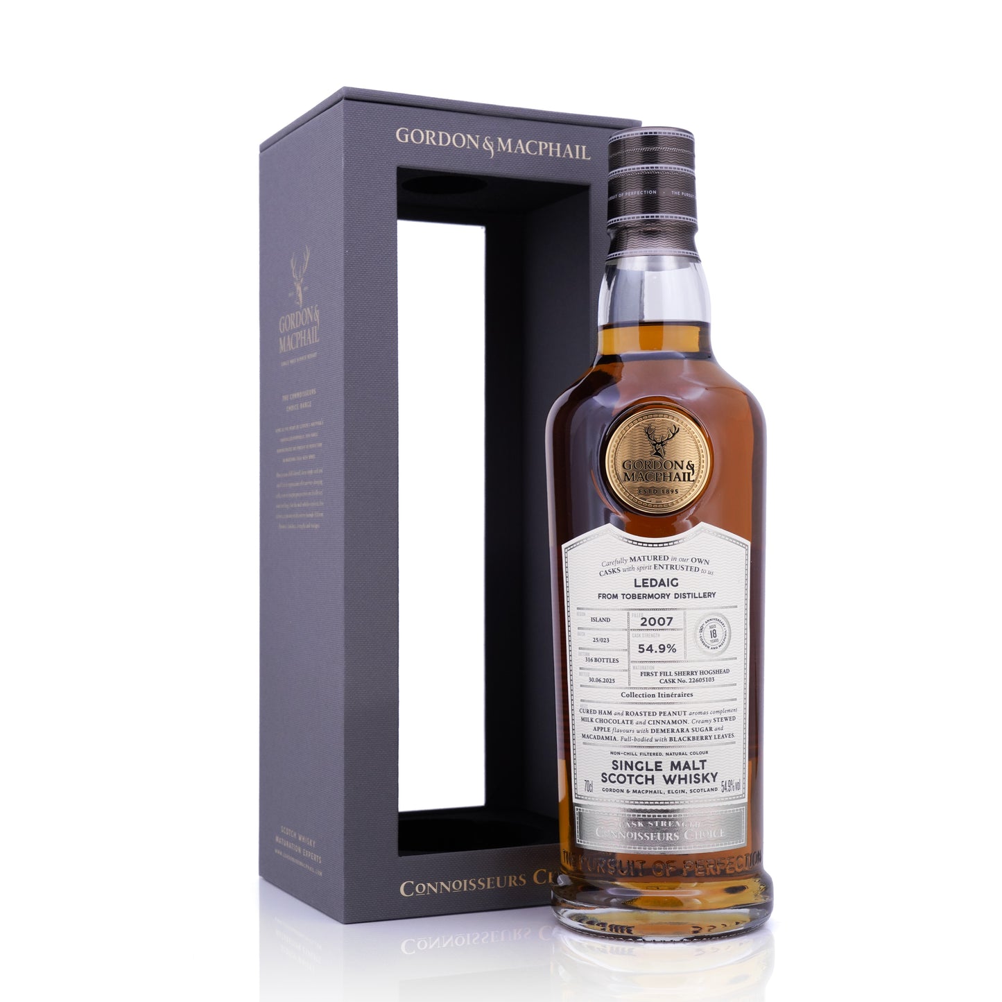 Ledaig 18 Years Old 2007/2025 Itineraires LMDW x Gordon & Macphail 54.9% 700ml