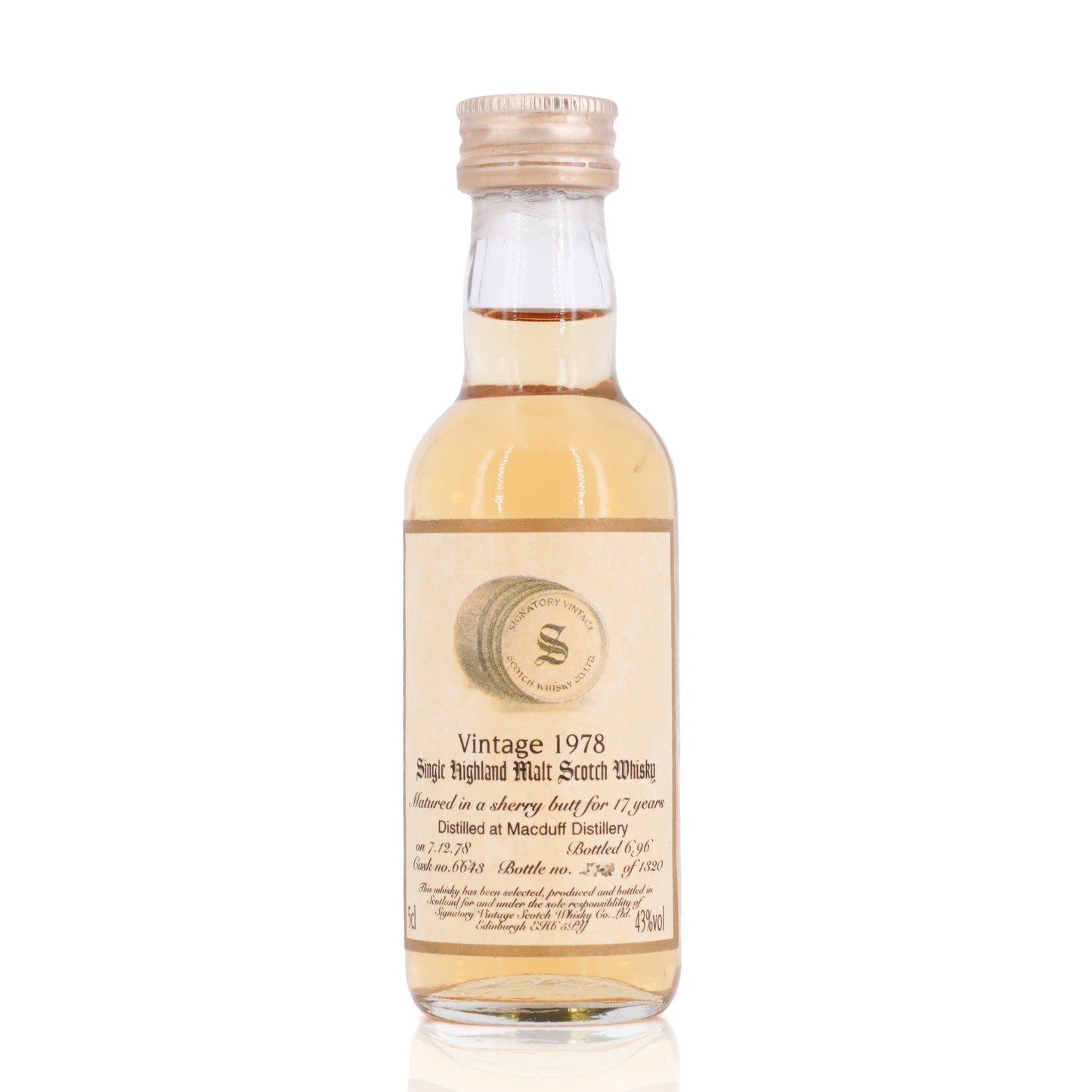 Macduff 17 Years Old 1978/1996 Signatory Vintage 43% 50ml