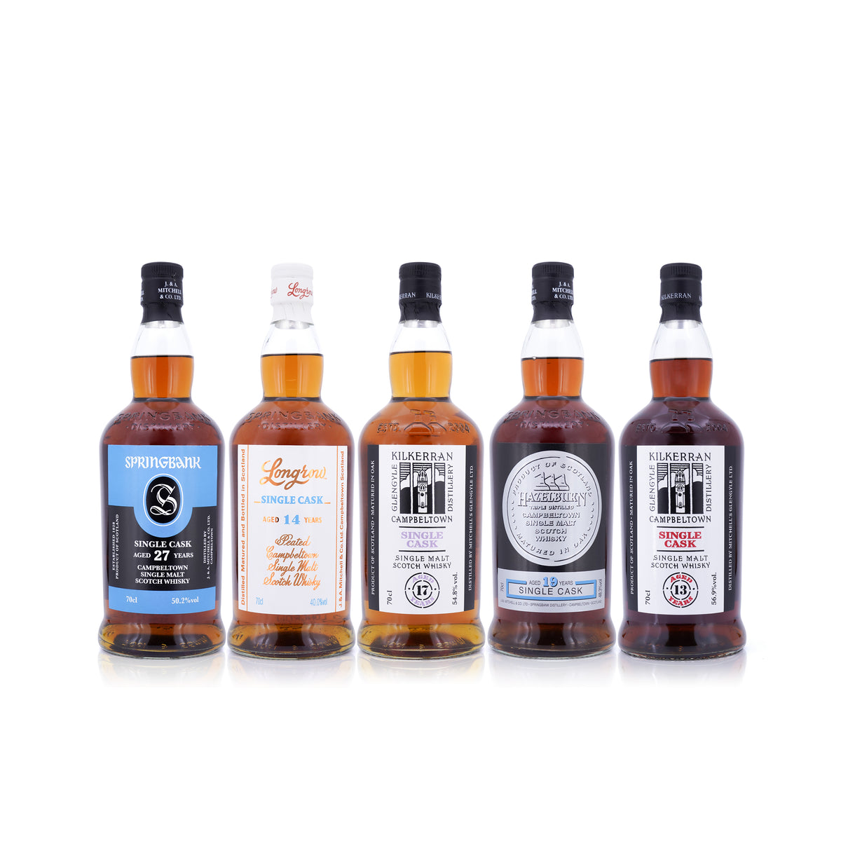 Springbank 27/Longrow 14/Kilkerran 17/Hazelburn 19/Kilkerran 13 5x700ml