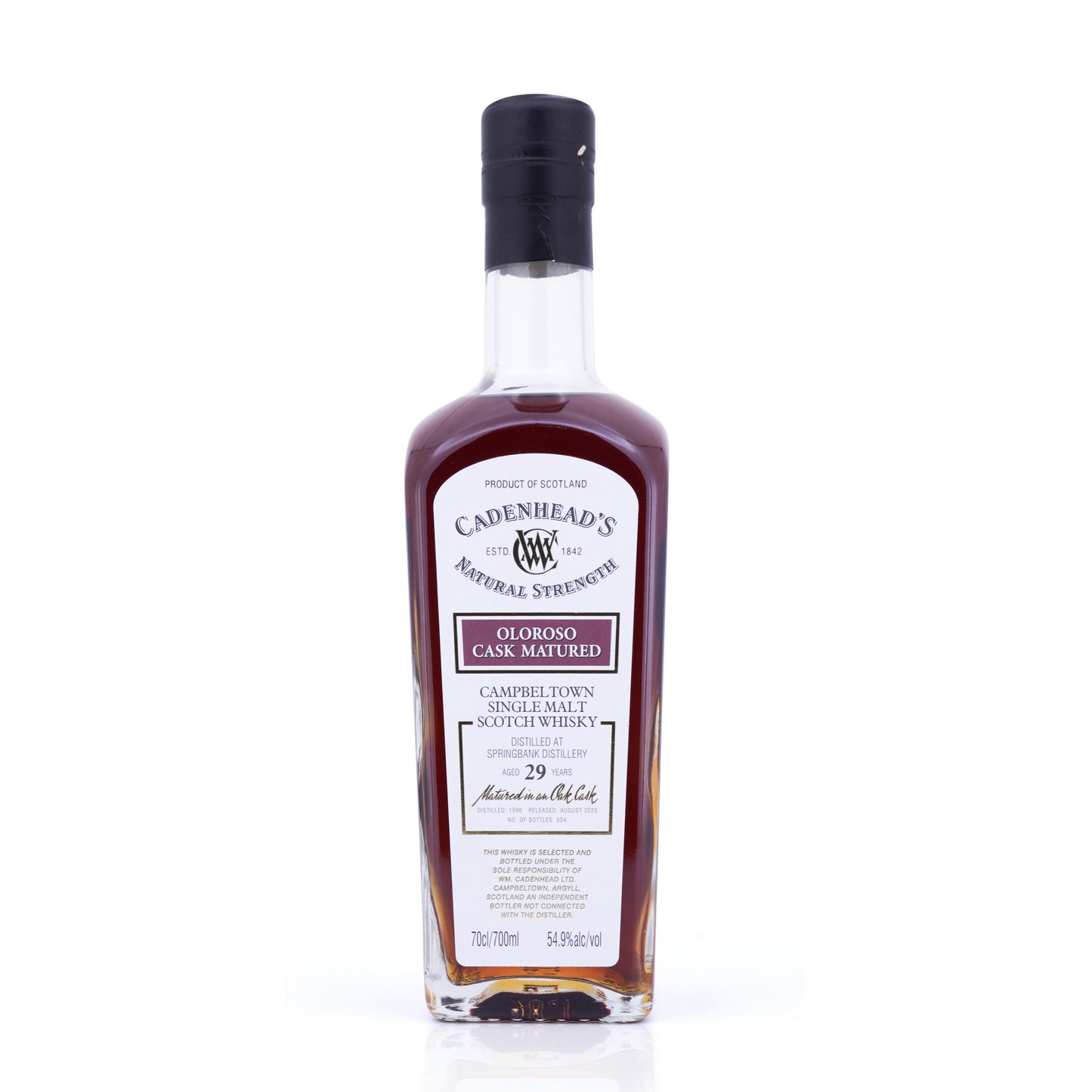 Springbank 29 Years Old Authentic Collection Cadenhead 54.9% 700ml