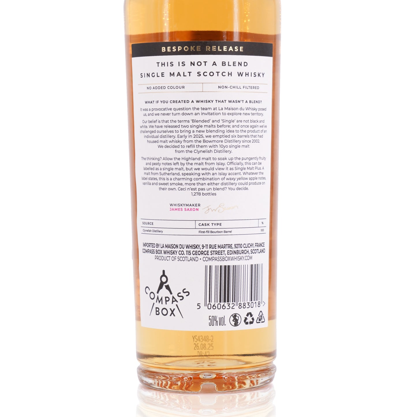 This is Not a Blend Clynelish 2015/2025 Compass Box 50% 700ml (WF90)