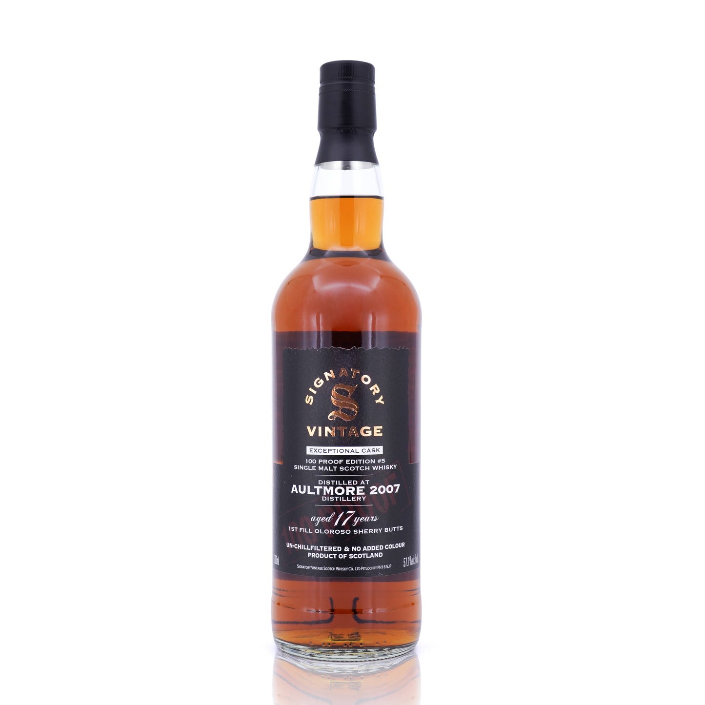 Aultmore 17 Years Old 2007/2024 Signatory Vintage 100 Proof Exceptional Cask #5 57.1% 700ml