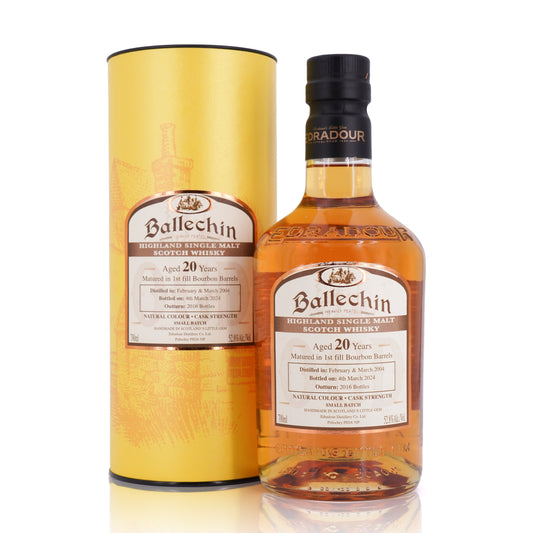 Ballechin 20 Years Old 2004/2024 OGD Bourbon Cask Strength 52.8% 700ml