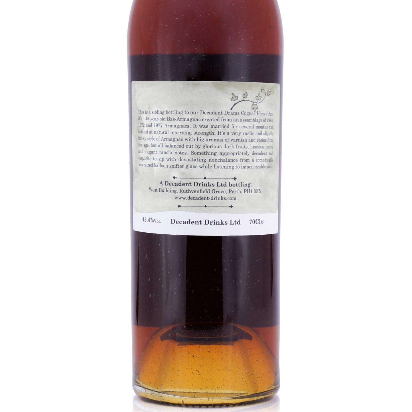Bas Armagnac 45 Years Old Decadent Drinks 43.4% 700ml