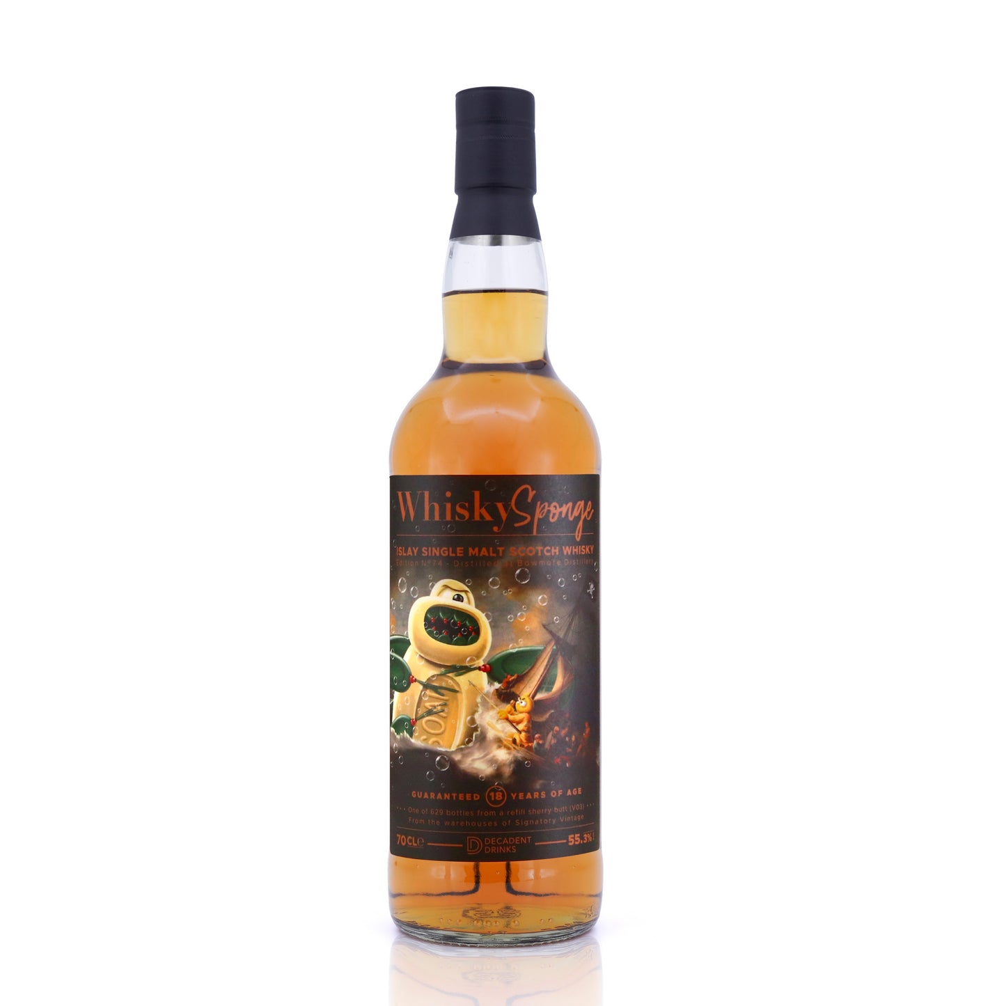 Bowmore 18 Years Old Whisky Sponge Edition No.74 DeDr 55.3% 700ml（WN90）