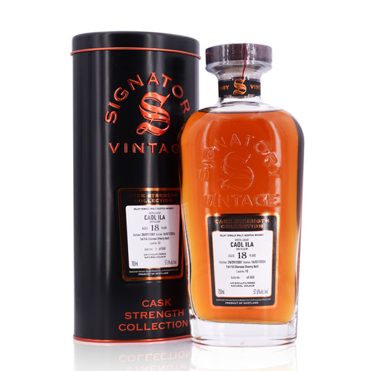 Caol Ila 18 Years Old 2007/2026 Signatory Cask Strength 1st Fill Oloroso Sherry Butt #10 57.6% 700ml