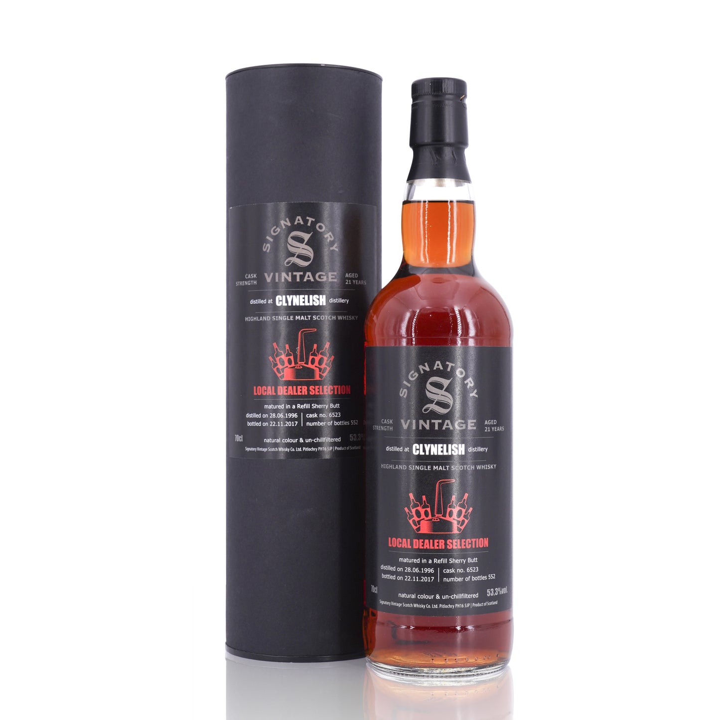 Clynelish 21 Years Old 1996/2017 Cask No. #6523 Signatory Vintage 53.3% 700ml
