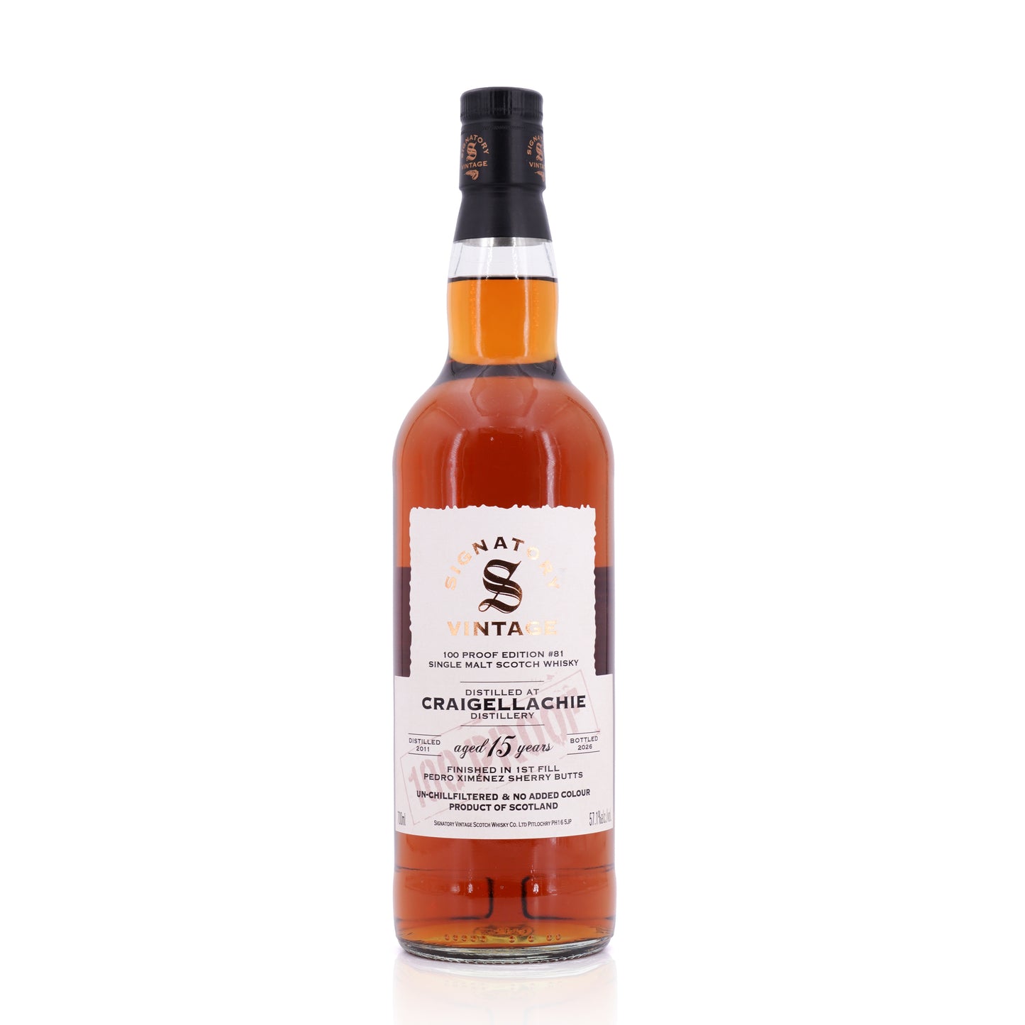 Craigellachie 15 Years Old 2011/2026 100 Proof #81 Signatory Vintage 57.1% 700ml