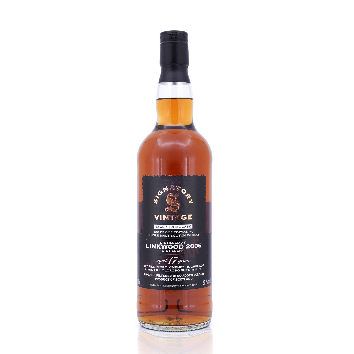 Linkwood 17 Years Old 2006/2024 Signatory Vintage 100 Proof Exceptional Cask #6 57.1% 700ml