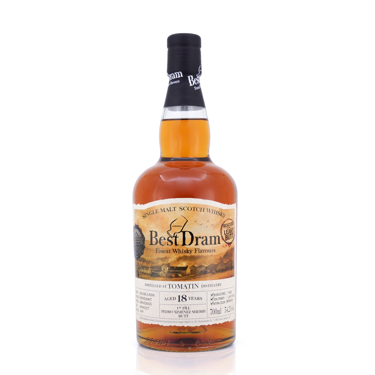 Tomatin 18 Years Old 2007/2025 Best Dram #900227 PX Sherry Butt 54.2% 700ml