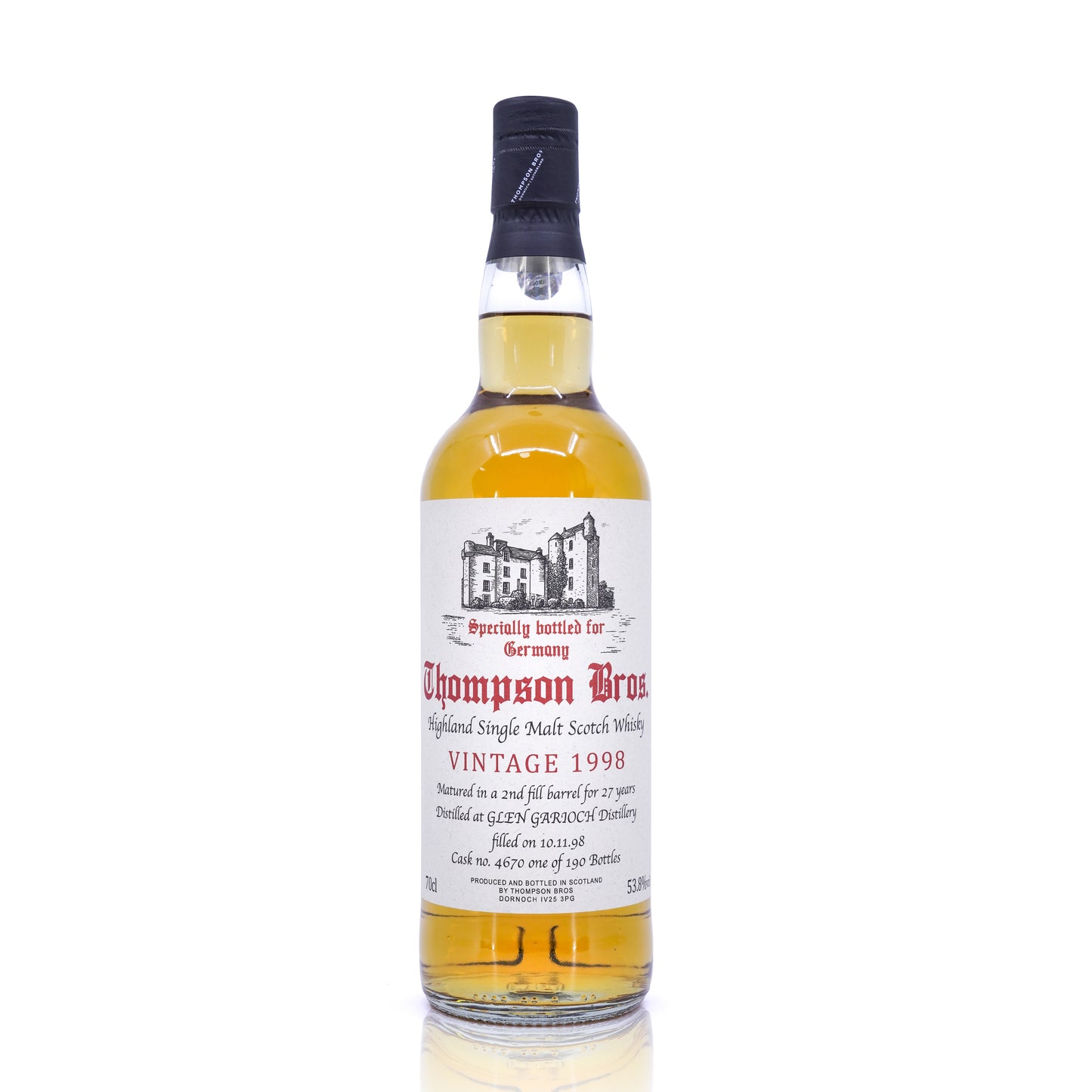 Glen Garioch 27 Years Old 1998/2025 Thompson Bros 2nd Fill Barrel #4670 53.8% 700ml