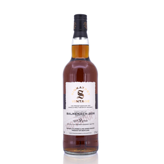 Balmenach 9 Years Old 2016/2025 1st Fill Oloroso Sherry Butt 100 Proof Edition #57 Signatory Vintage
