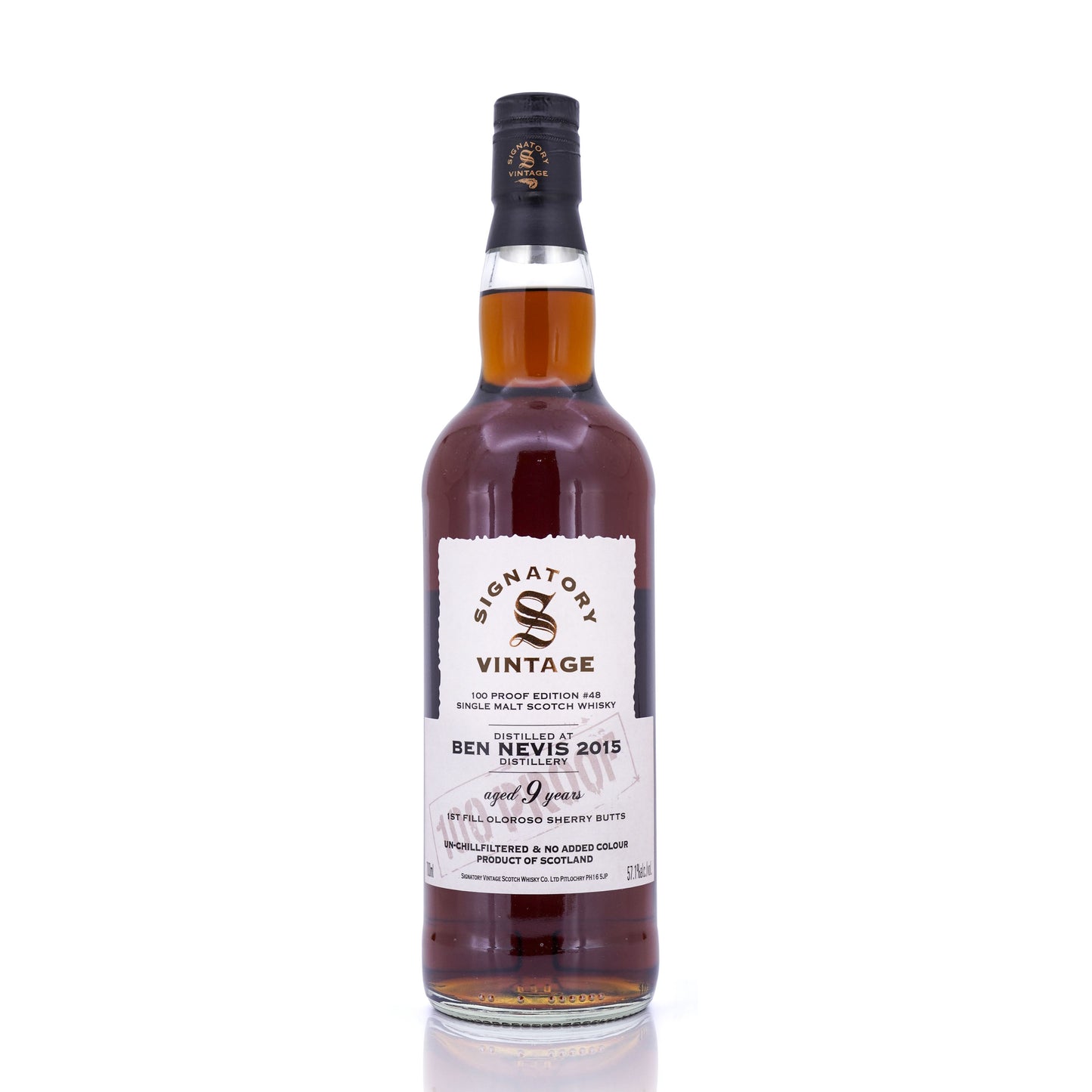 Ben Nevis 9 Years Old 2015/2025 1st Fill Oloroso Sherry Butt 100 Proof Edition #48 Signatory Vintage
