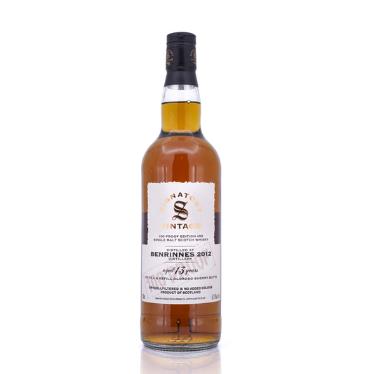 Benrinnes 13 Years Old 2012/2025 1st Fill & Refill Oloroso Sherry Butt 100 Proof Edition #56 Signatory Vintage