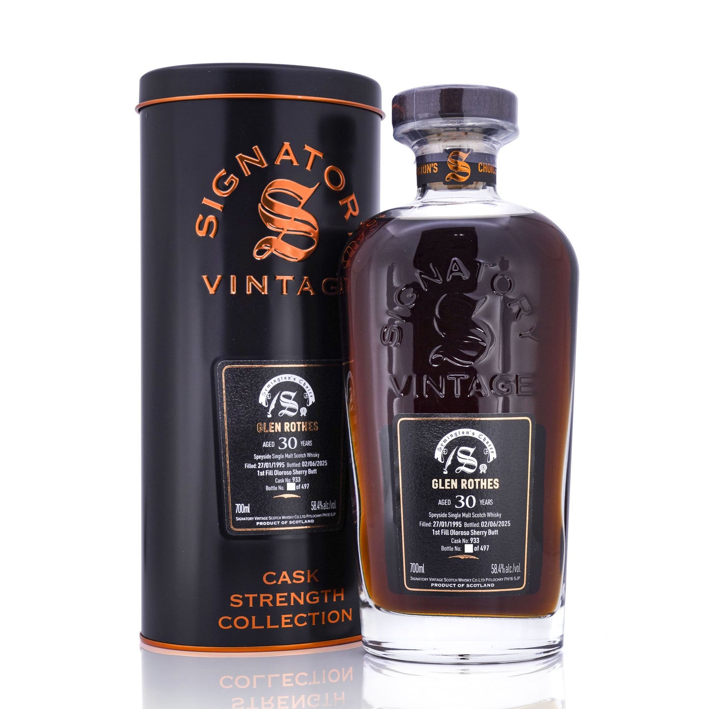 Glen Rothes 30 Years Old 1995/2025 1st Fill Oloroso Sherry Butt #933 Symington's Choice Signatory Vintage
