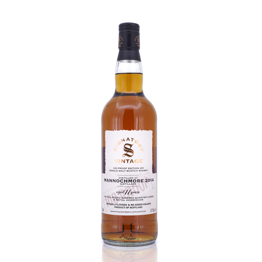 Mannochmore 11 Years Old 2014/2025 1st Fill PX Quarter Cask & Refill Hogshead 100 Proof Edition #51 Signatory Vintage