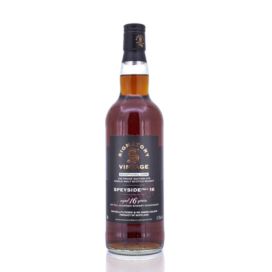 Speyside (GL) 16 Years Old 2025 1st Fill Oloroso Sherry Hogshead 100 Proof Exceptional Cask Edition #10 Signatory Vintage